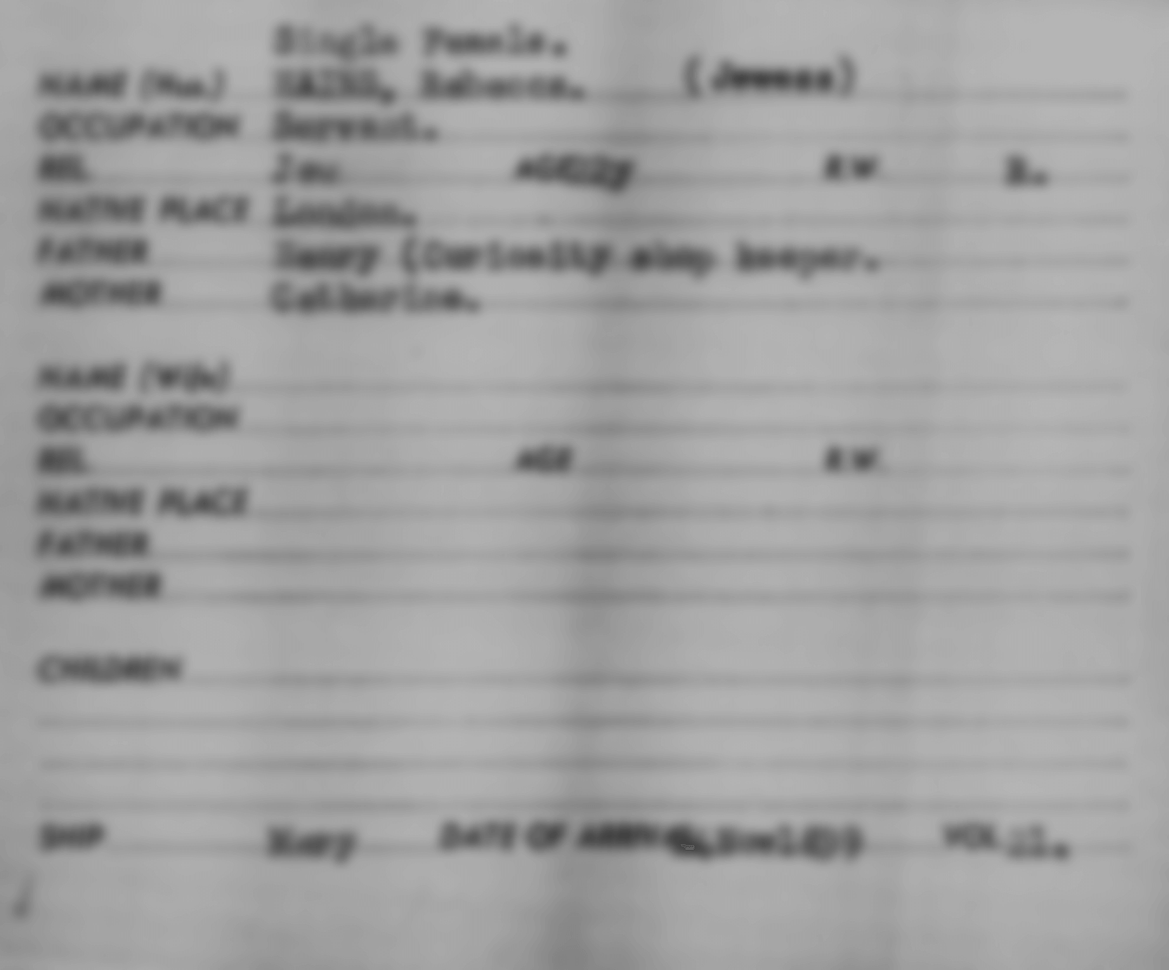 Ship Manifest Retyped